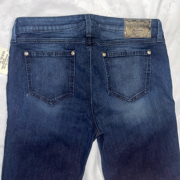 New Guess Marciano Cropped Zip Bottom Slim Leg Jeans 31 - Picture 6 of 10